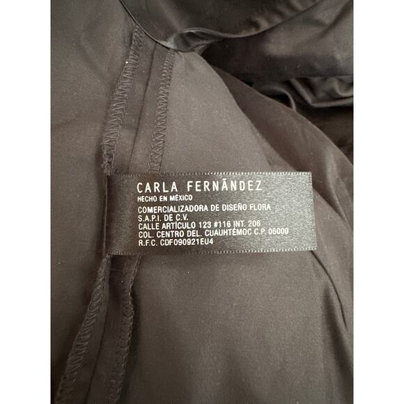 NWT Carla Fernández Black Sleeveless Wrap Dress 100% Cotton (super soft) Large - Picture 8 of 10